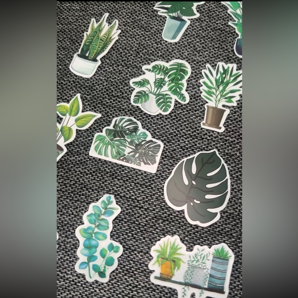 10 plant sticker bundle